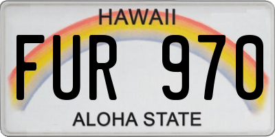HI license plate FUR970