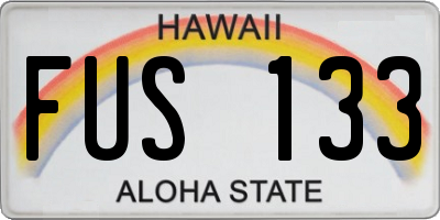 HI license plate FUS133