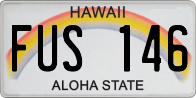 HI license plate FUS146