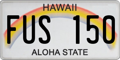 HI license plate FUS150