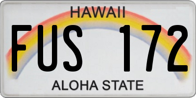 HI license plate FUS172