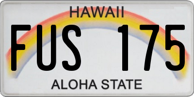 HI license plate FUS175