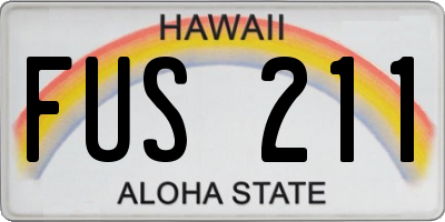 HI license plate FUS211