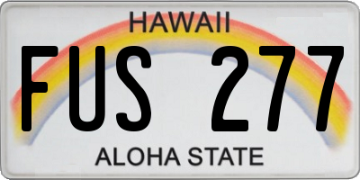 HI license plate FUS277