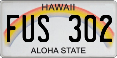 HI license plate FUS302