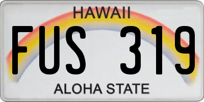 HI license plate FUS319