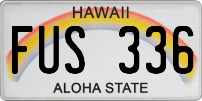 HI license plate FUS336