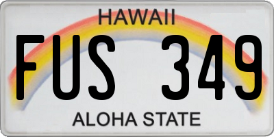HI license plate FUS349