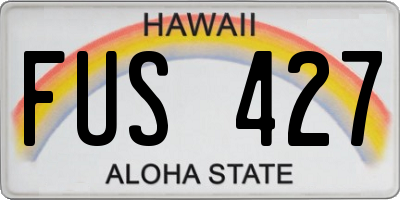 HI license plate FUS427
