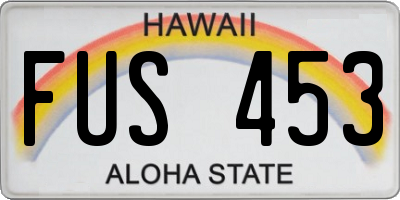 HI license plate FUS453