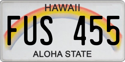 HI license plate FUS455