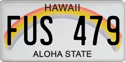 HI license plate FUS479