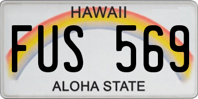 HI license plate FUS569
