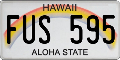 HI license plate FUS595