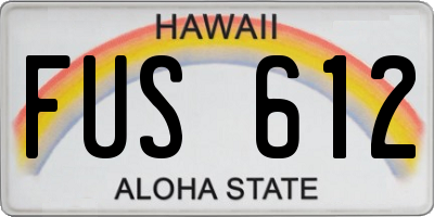 HI license plate FUS612