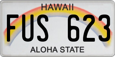 HI license plate FUS623