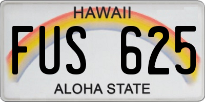 HI license plate FUS625