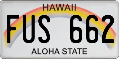 HI license plate FUS662