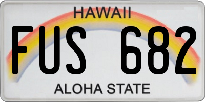 HI license plate FUS682