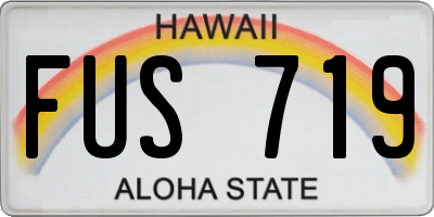 HI license plate FUS719