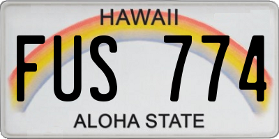 HI license plate FUS774