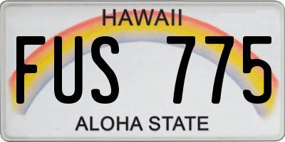 HI license plate FUS775