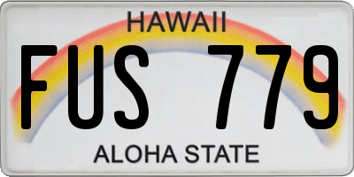 HI license plate FUS779