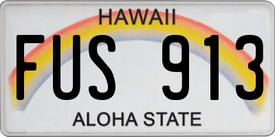 HI license plate FUS913