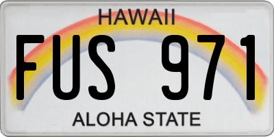 HI license plate FUS971