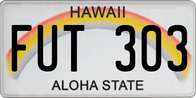 HI license plate FUT303