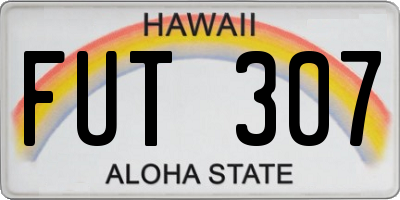 HI license plate FUT307