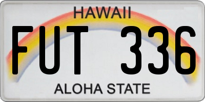 HI license plate FUT336
