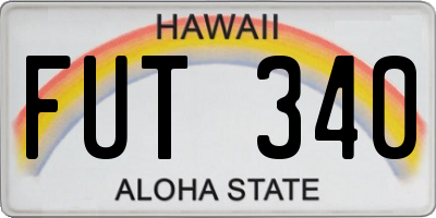 HI license plate FUT340
