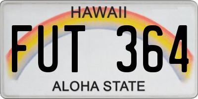 HI license plate FUT364