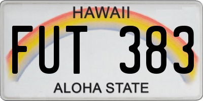 HI license plate FUT383