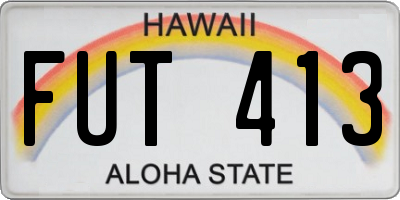 HI license plate FUT413