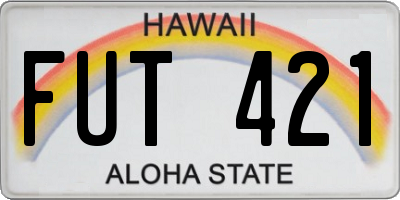 HI license plate FUT421