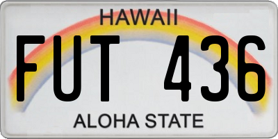 HI license plate FUT436