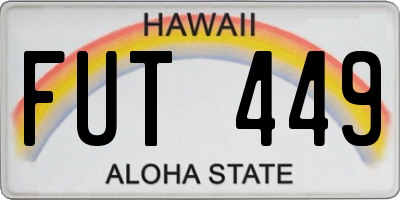 HI license plate FUT449