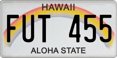 HI license plate FUT455