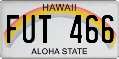HI license plate FUT466