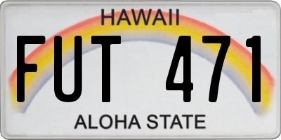 HI license plate FUT471