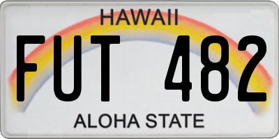 HI license plate FUT482