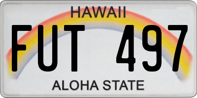 HI license plate FUT497