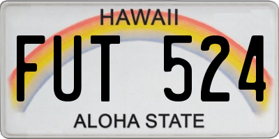 HI license plate FUT524