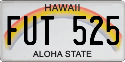 HI license plate FUT525