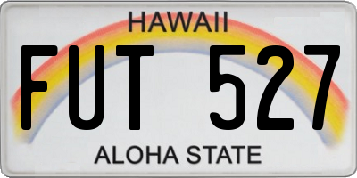 HI license plate FUT527