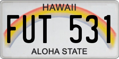 HI license plate FUT531