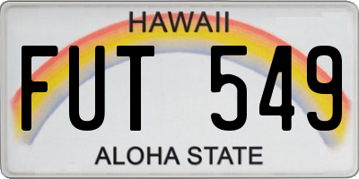 HI license plate FUT549