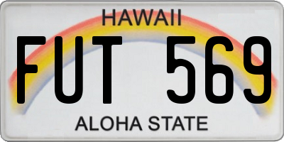 HI license plate FUT569